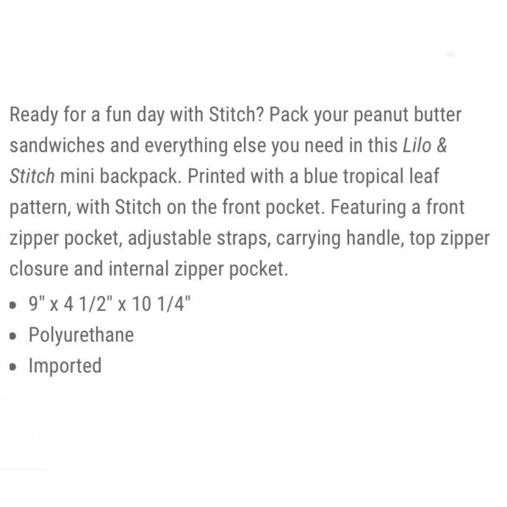 LOUNGEFLY DISNEY STITCH Tropical MINI BACKPACK! - Picture 5 of 5